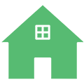 A green house icon.